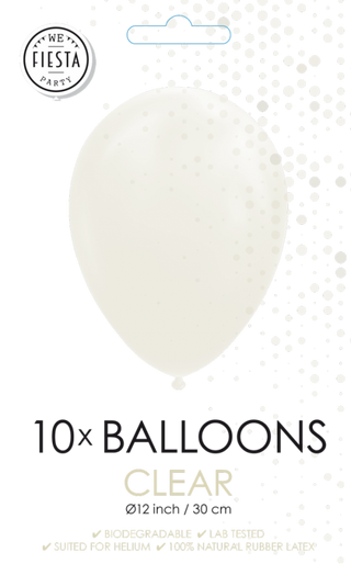 Latex balloons Transparent 10-pack