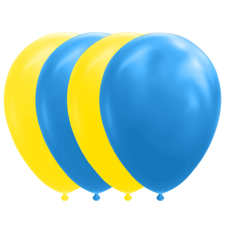 Latex ballonger blå & gula