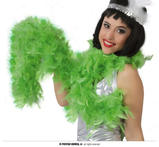 Feather boa Lime green 1.80cm