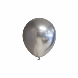 Latex miniballonger Chrome Silver 100-pack