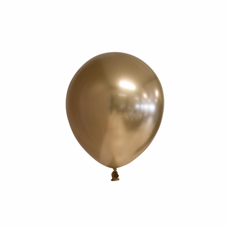 Latex mini balloons Chrome Gold 100-pack