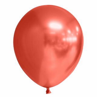 Chrome Latex Balloons Red 10-pack