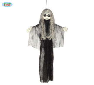 Hanging decoration scary girl with hood 90 cm