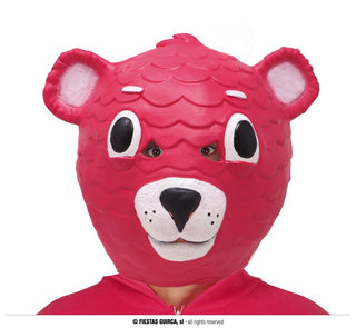 Rosa Latexmask Björn