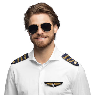 Pilot set (party glasses, tray and shoulder pads)