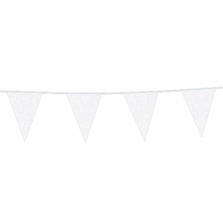 Glitter Pennant White 6m