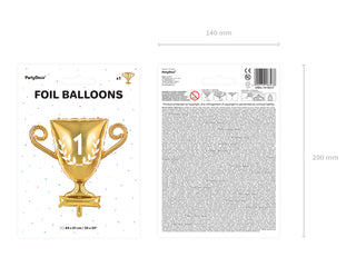gold trophy foil balloon