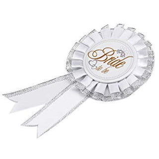 bride to be white pin