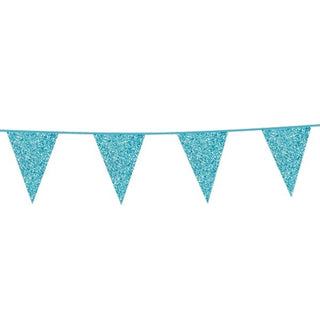 Mini Glitter Pennant Baby Blue