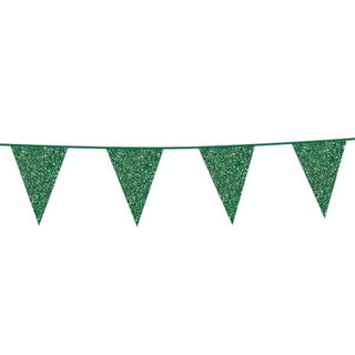 Mini Glitter Pennant Green