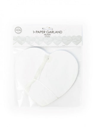 Paper garland Heart White