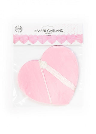 Paper garland Heart Light pink