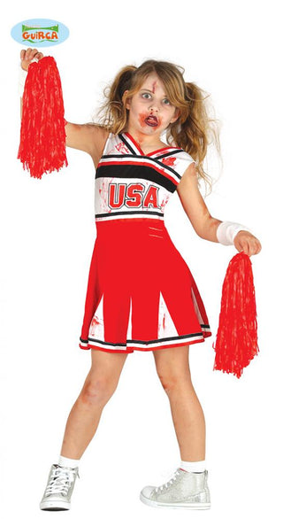 Cheerleader zombie costume for children 10-12 years