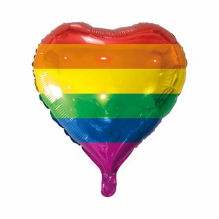 Rainbow Heart Helium Balloon 18"