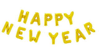 Balloon Garland "Happy New Year" Gold