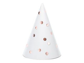 Partyhattar Prickig Rose guld 16cm