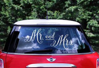 Mr and Mrs Car Sticker