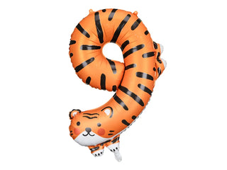 Number balloon Animal #9 tiger