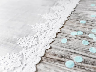 Table Runner White Lace 45cm x 9m