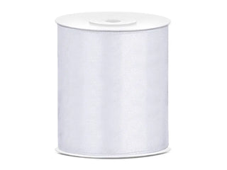 Silk ribbon White 100mmx25m