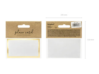 Placement card with Gold frame 10-pack