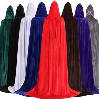 Cape With Hood blue cloak velvet