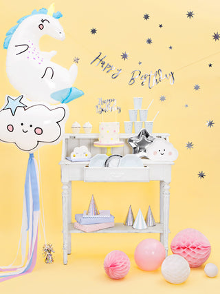 Party Hats Holographic Silver