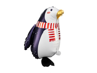 Helium balloon Walking Penguin with scarf 29x42cm