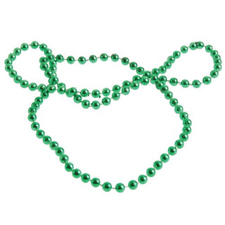green metallic pearl necklace