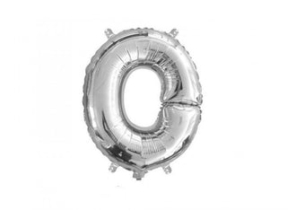 Liten Bokstavsballong Silver 41cm A-Ö