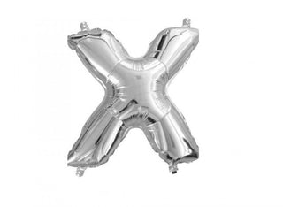 Liten Bokstavsballong Silver 41cm A-Ö