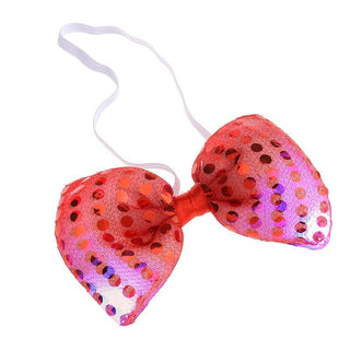 Sequin bow tie brilliant in red