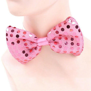 Sequin bow tie brilliant in red
