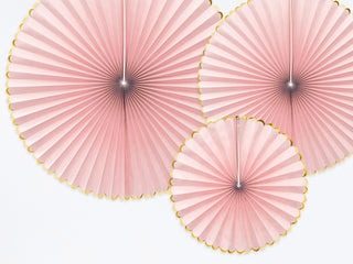 Paper feathers Light pink with gold edge