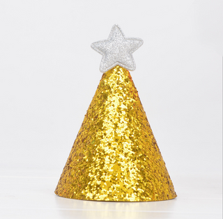 Glittery mini hat with silver star