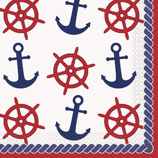 Napkins Cute anchor and ship's wheel