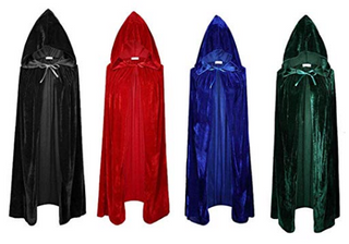 Cape With Hood blue cloak velvet