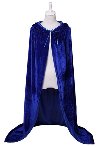 Cape With Hood blue cloak velvet