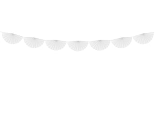 Paper garland feather, White