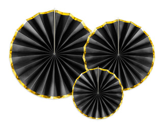 Fan Decoration Black/Gold