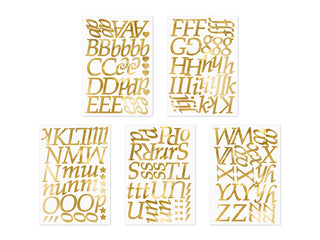 Letters Stickers Gold