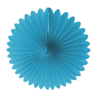 Fan Decoration 35cm Turquoise blue