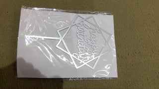 Cake decoration Happy Birthday, Silver